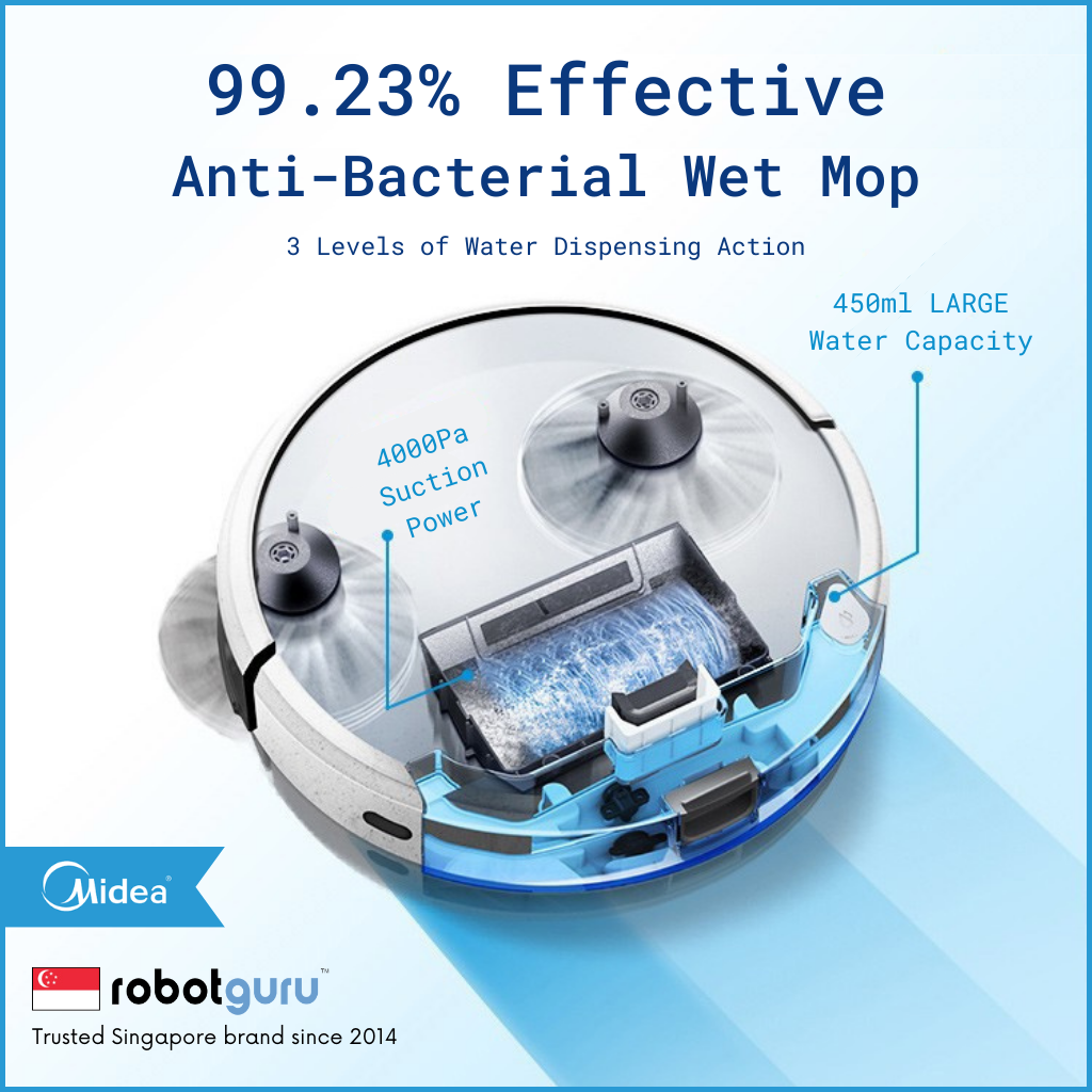 Midea Robot Vacuum Singapore RobotGuru SG Free Delivery, Warranty